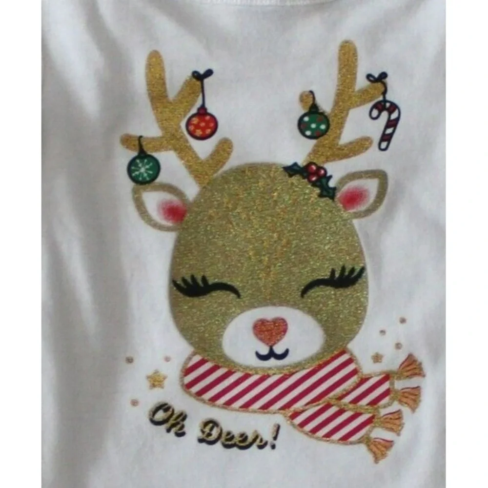 Girls  Holiday time Christmas shirt size 2T NEW